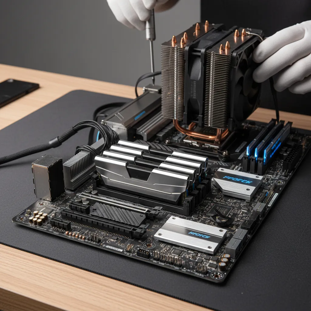 Installing large capacity RAM modules in a workstation motherboard for 3D animation workloads