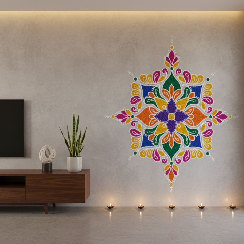 Rangoli Designs for Side Walls: Why Floor Patterns Fail
