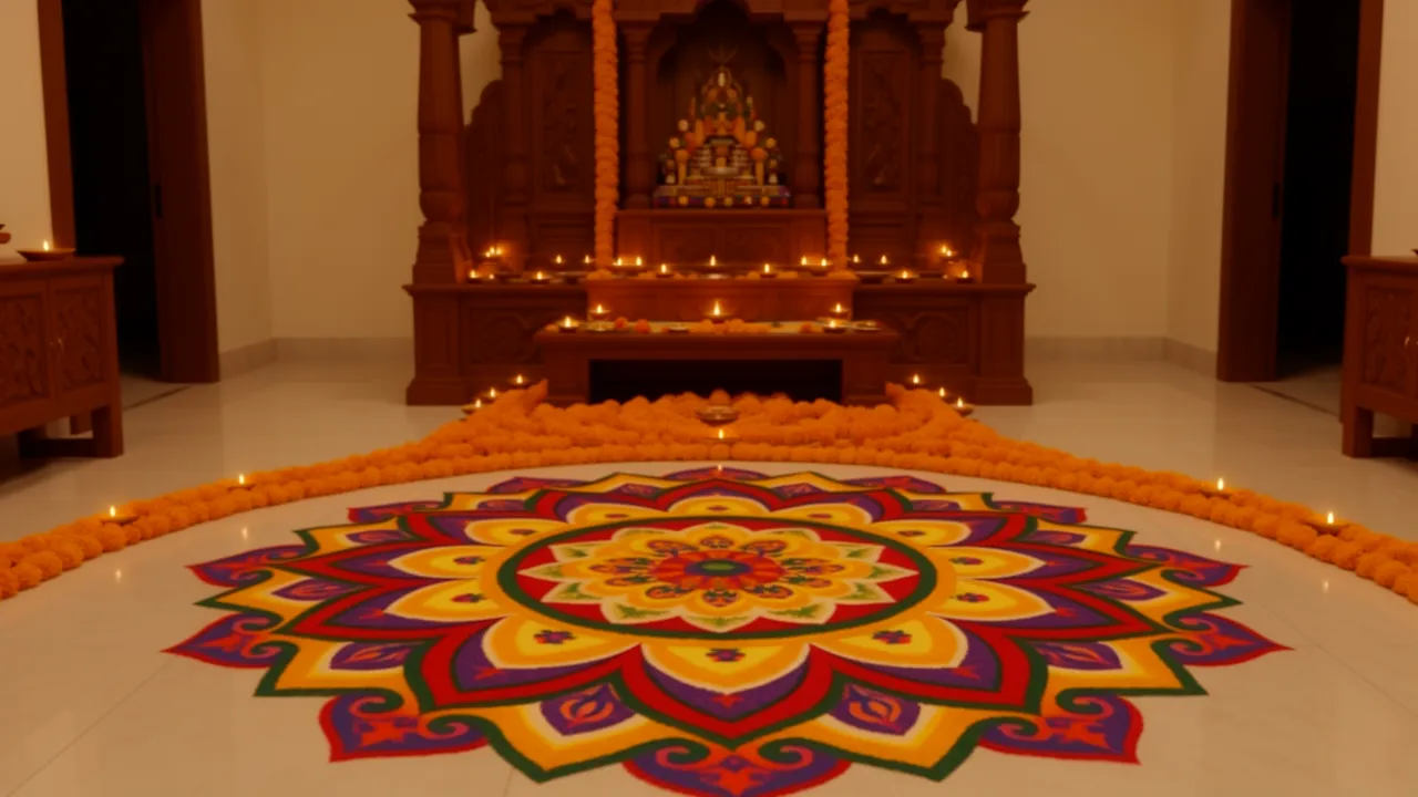 5 Rangoli Designs for Pooja Room That Elevate Spiritual Ambience
