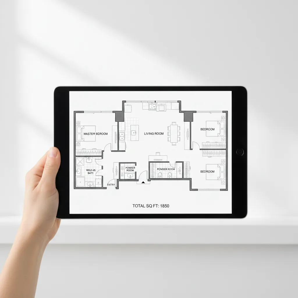 simple real estate marketing floor plan layout graphic