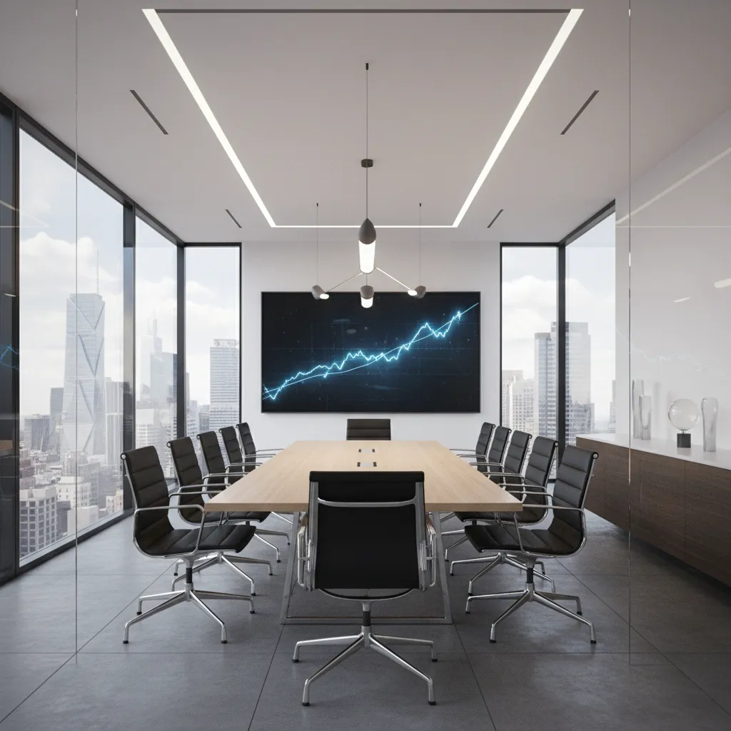 technology enabled meeting room in real estate brokerage office