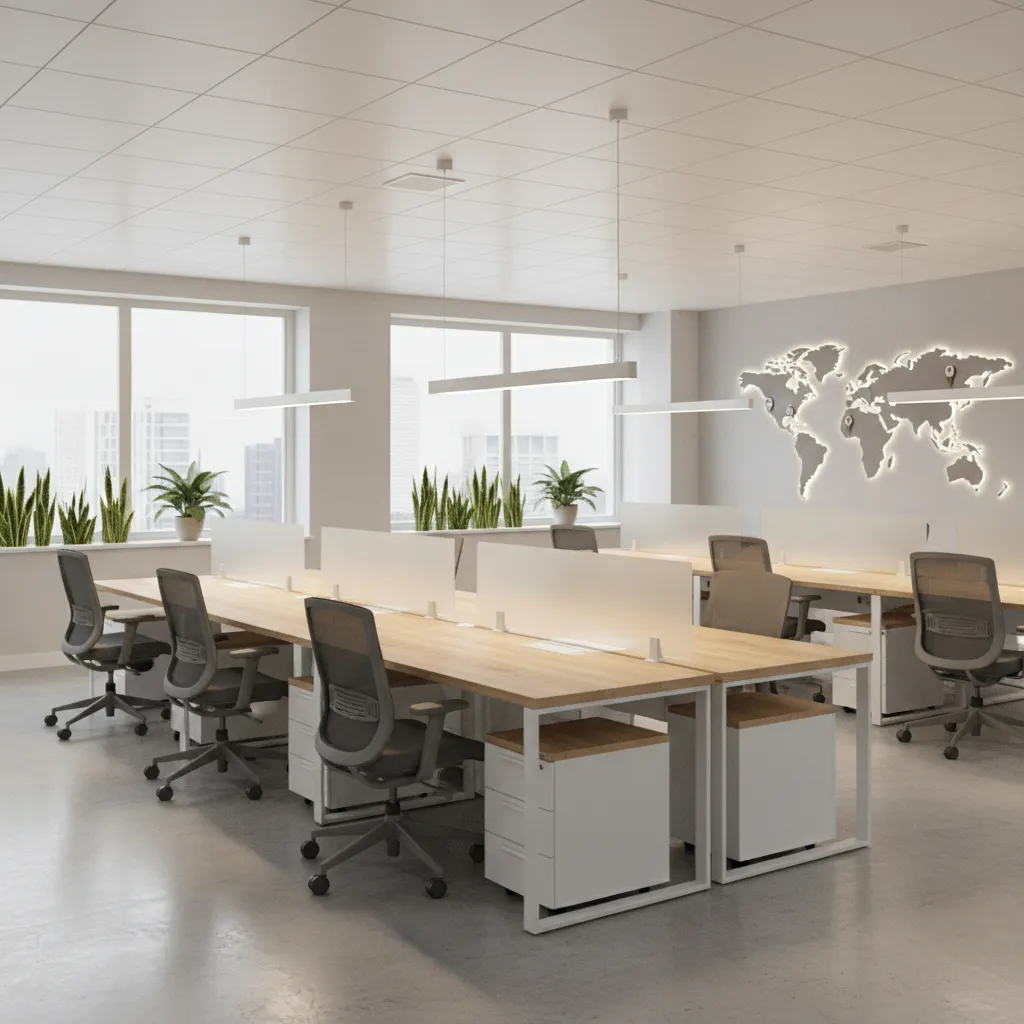 modular desk clusters for growing real estate teams