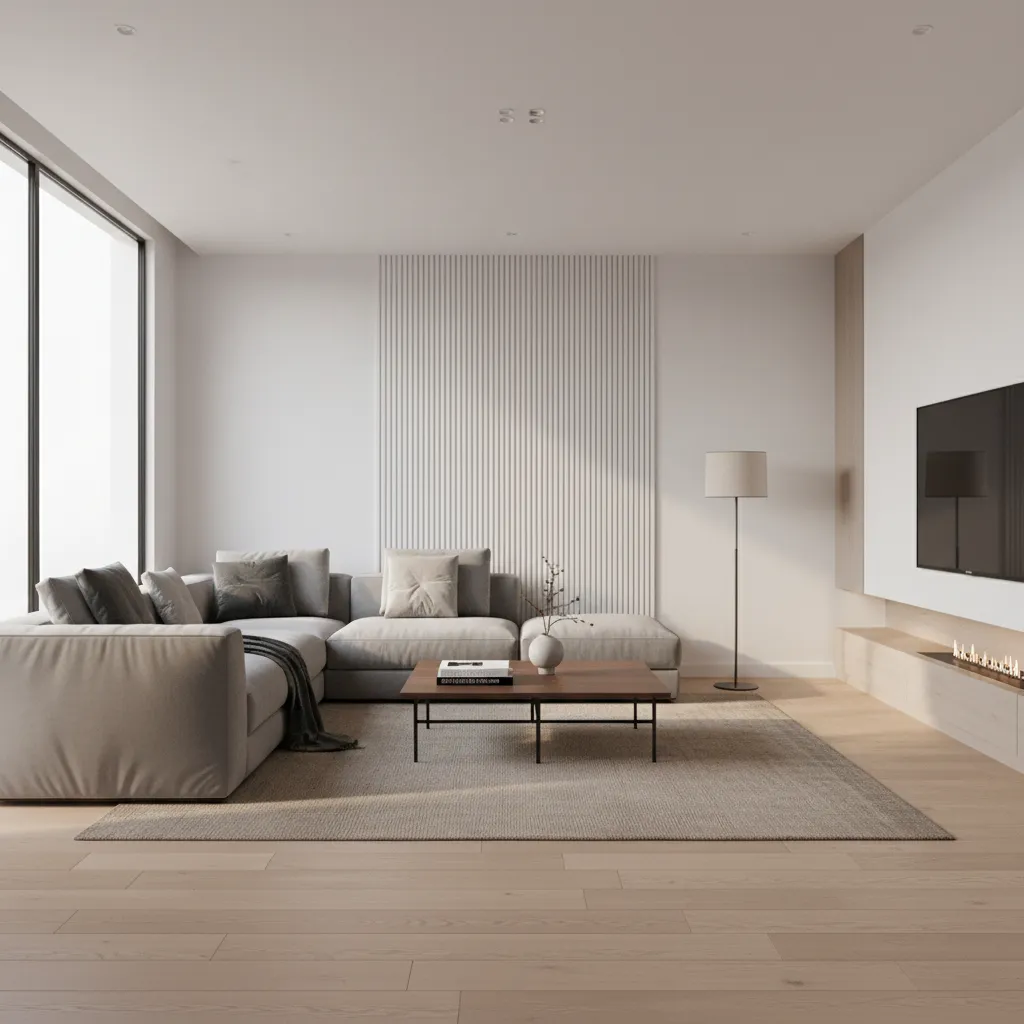 Real time architectural interior render preview created with beginner 3D rendering tools