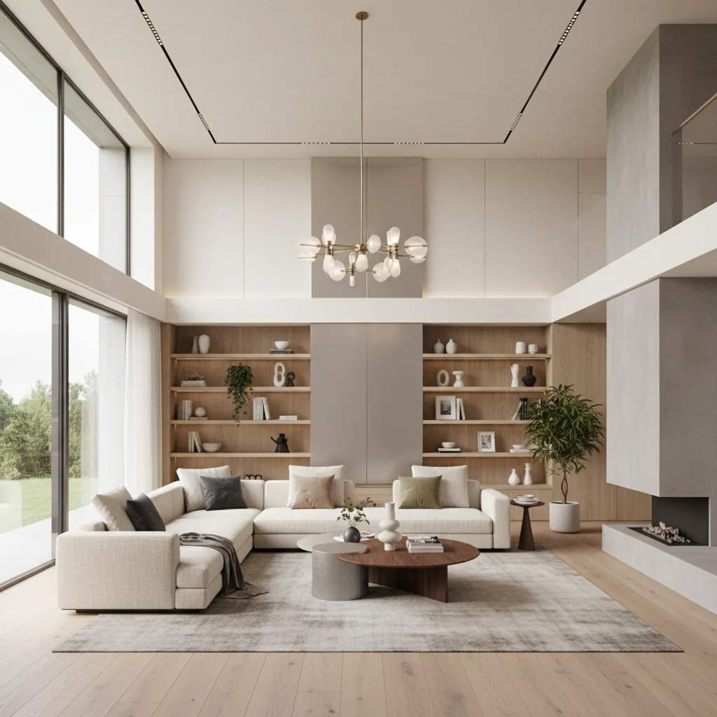 Render realista de interior de vivienda generado desde un diseño digital