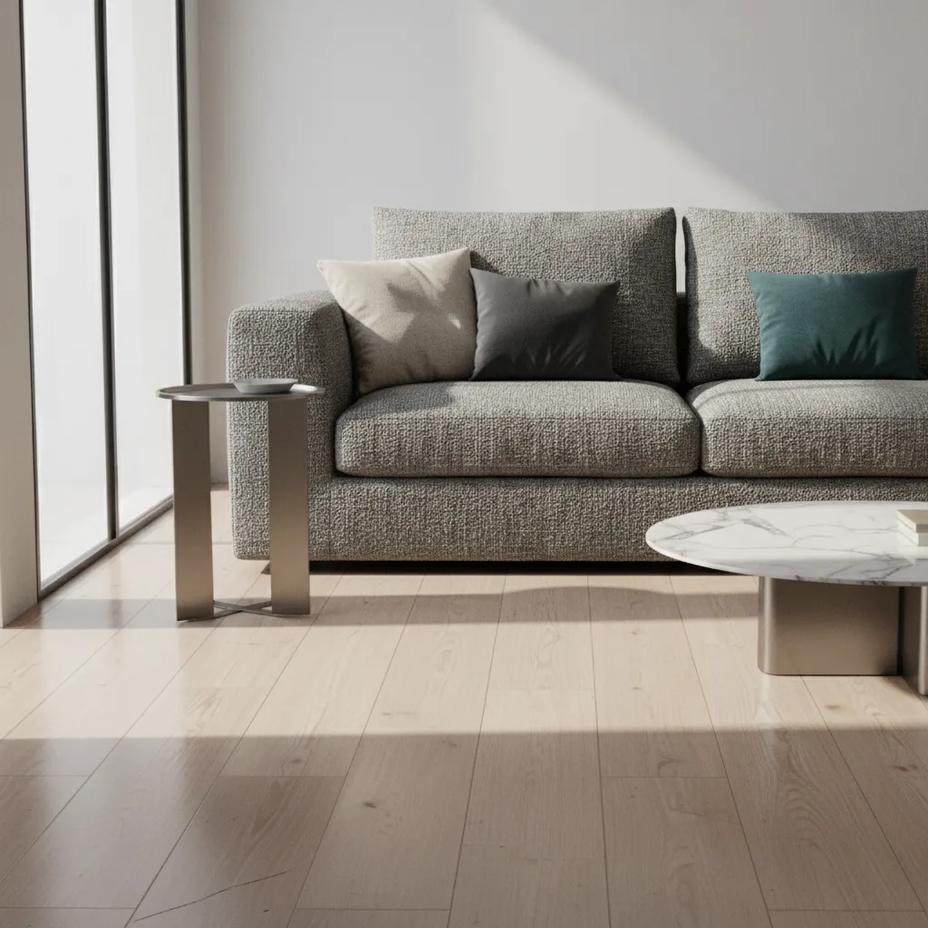 Close up interior rendering showing realistic lighting reflections and materials