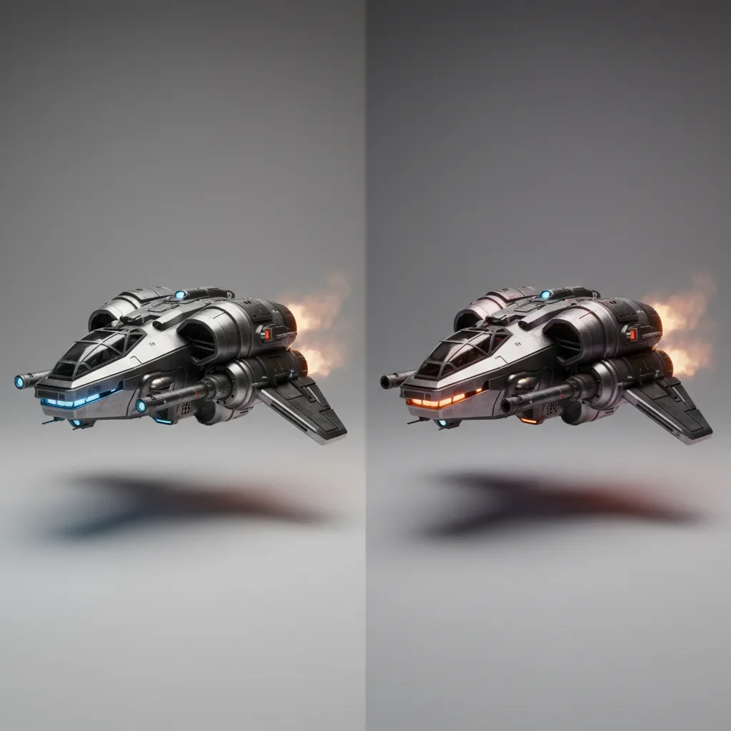 Comparison between realistic and stylized 3D modeling styles