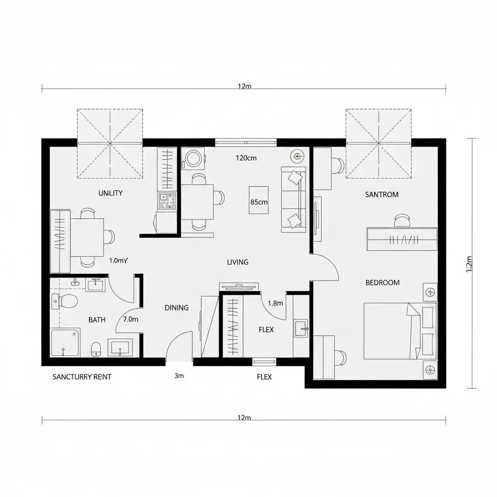 Rear-Quiet Suite with Flex Bay