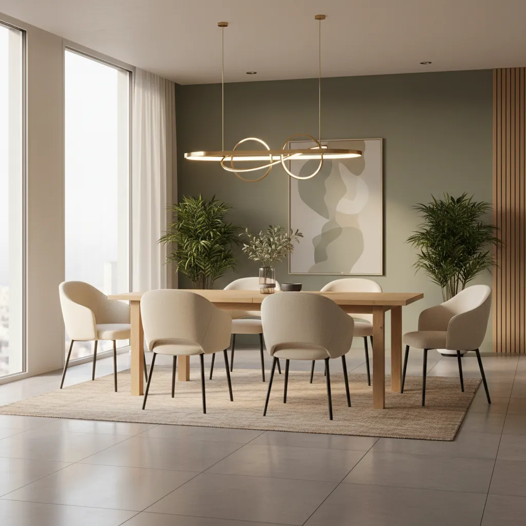 improved dining room layout with better spacing and chair clearance