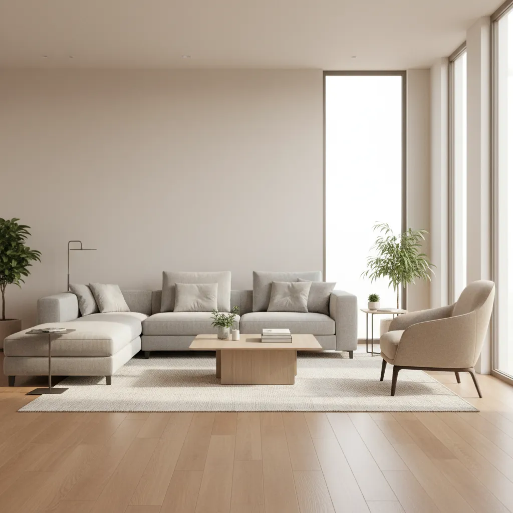 living room furniture rearranged to improve layout and conversation area