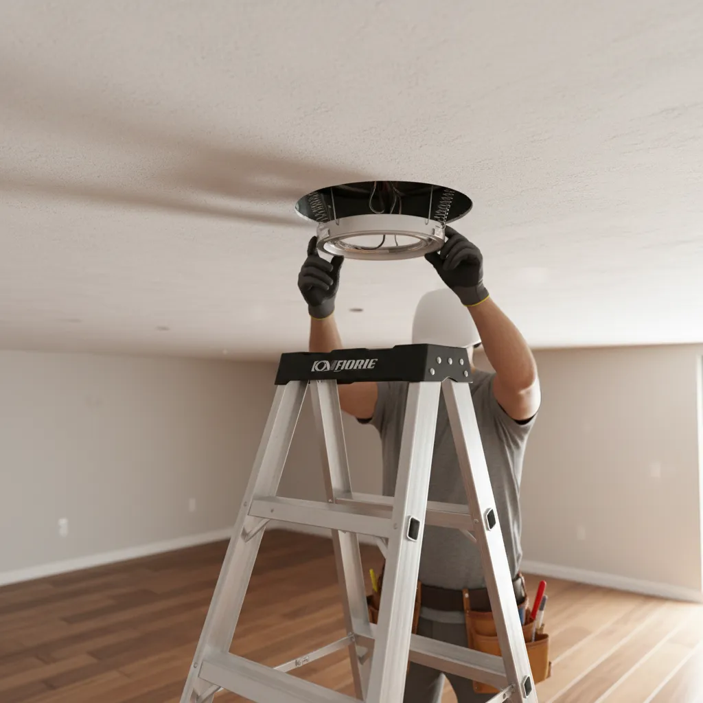 Removing recessed light housing from drywall ceiling