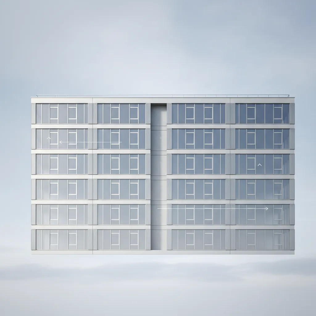 Rectangular Apartment Building Floor Plan — Future Interface