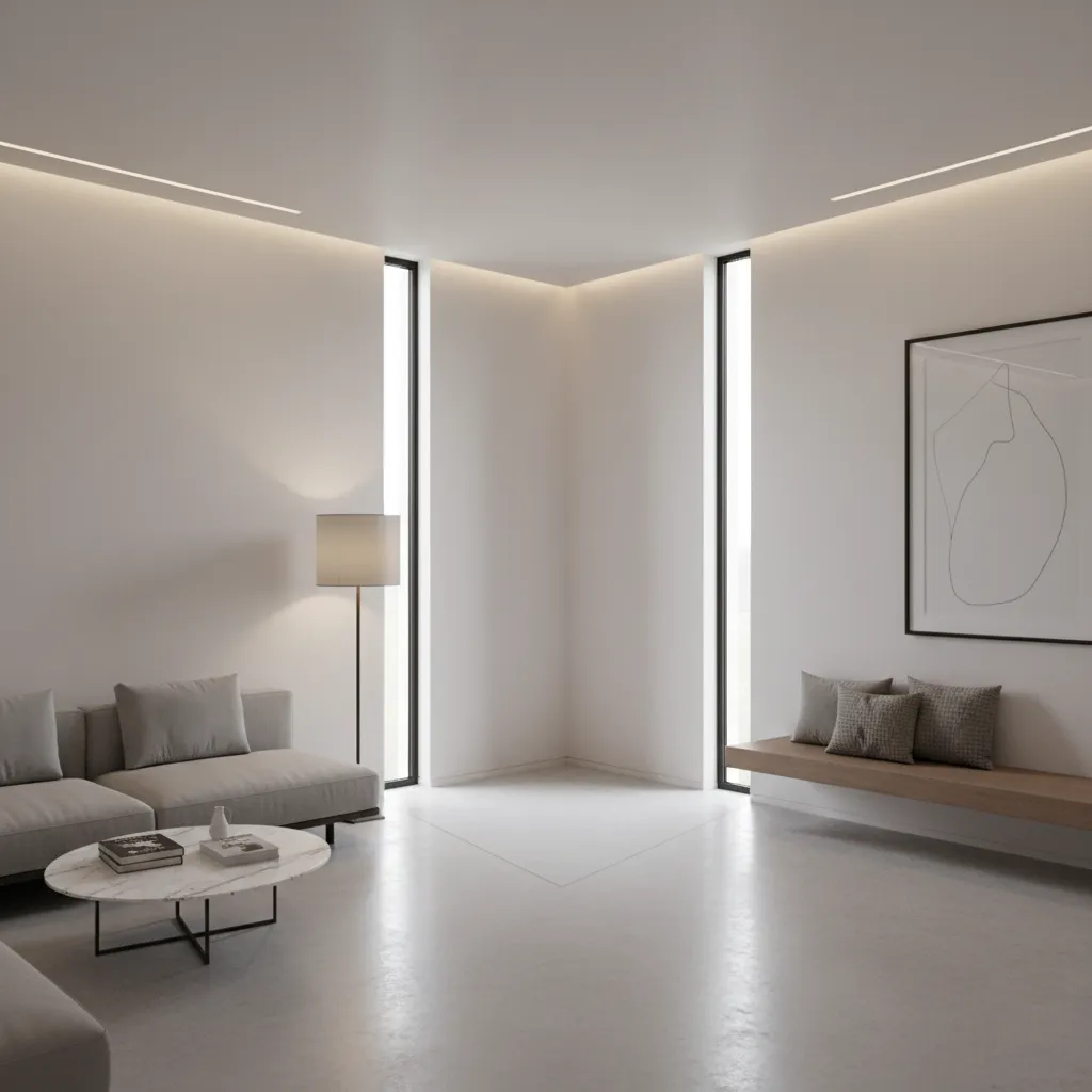 Unused corner dead space in rectangular house layout before optimization
