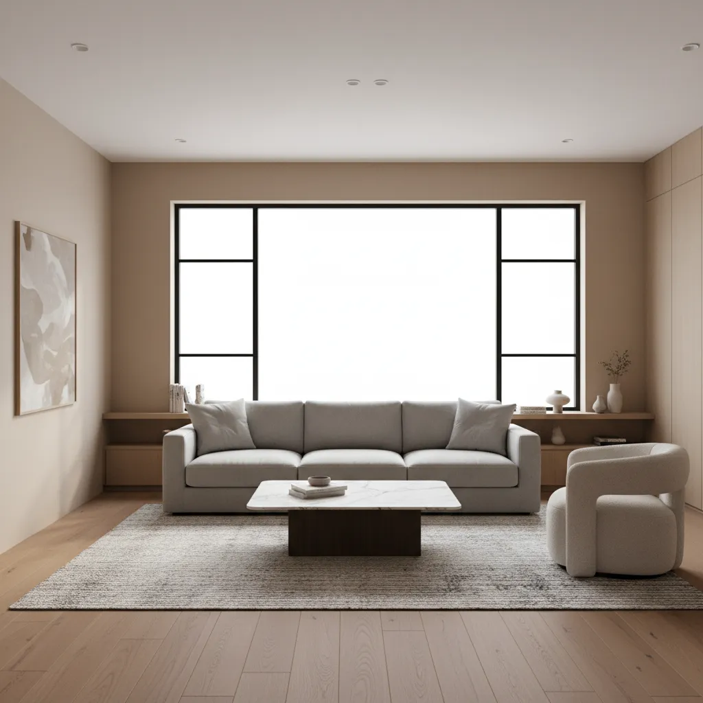 balanced sofa and chair layout in a 21 x 12 living room