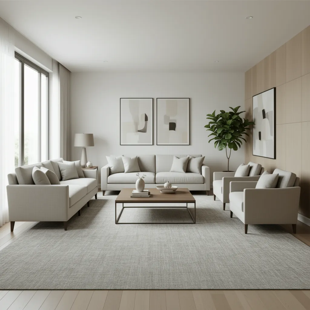 rectangular 30 x 18 living room layout with sofa chairs and coffee table