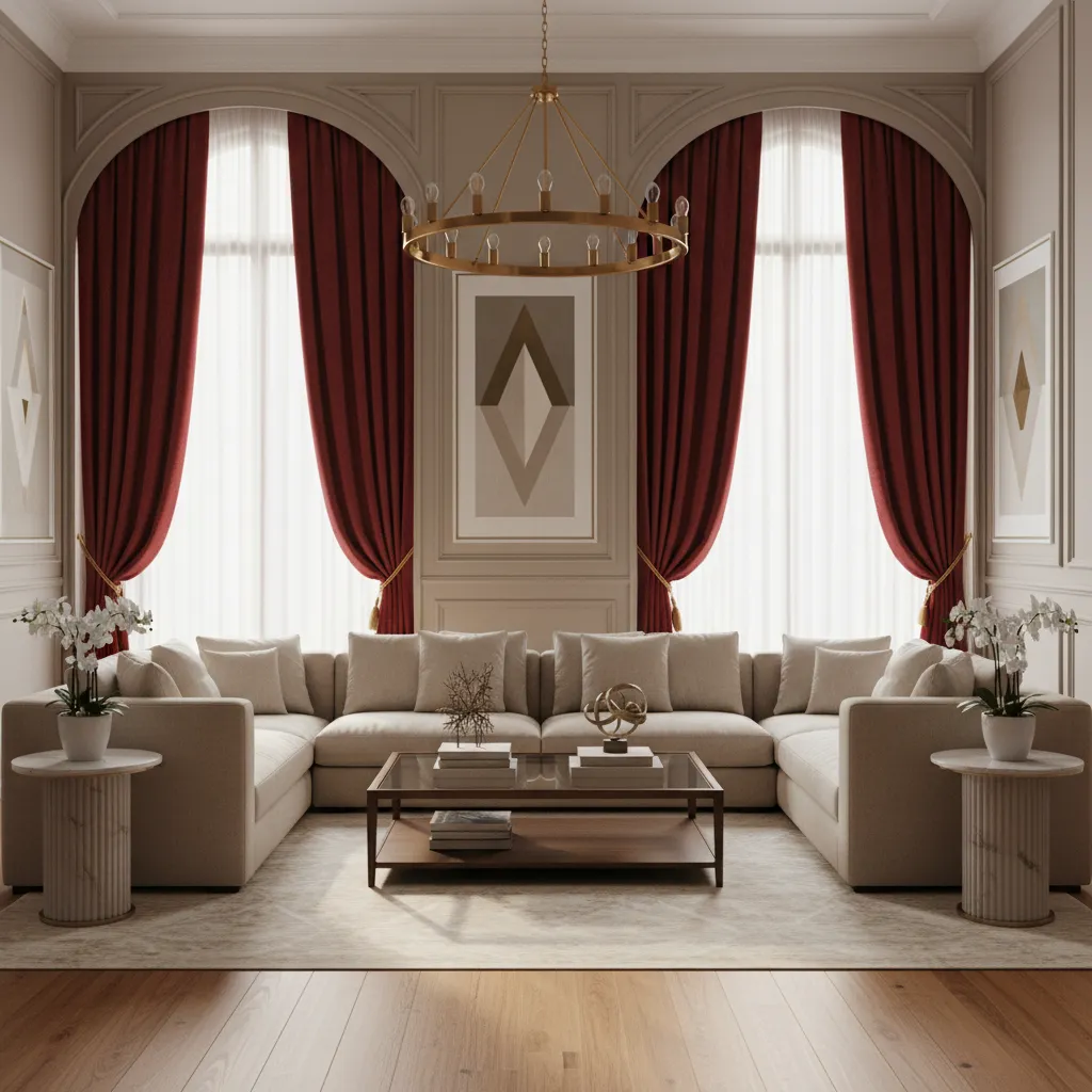 Red Curtain Fabrics Compared: Velvet vs Silk vs Polyester for Hall Interiors