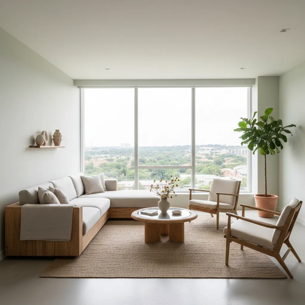 Sala reorganizada para mejorar iluminación y ventilación natural