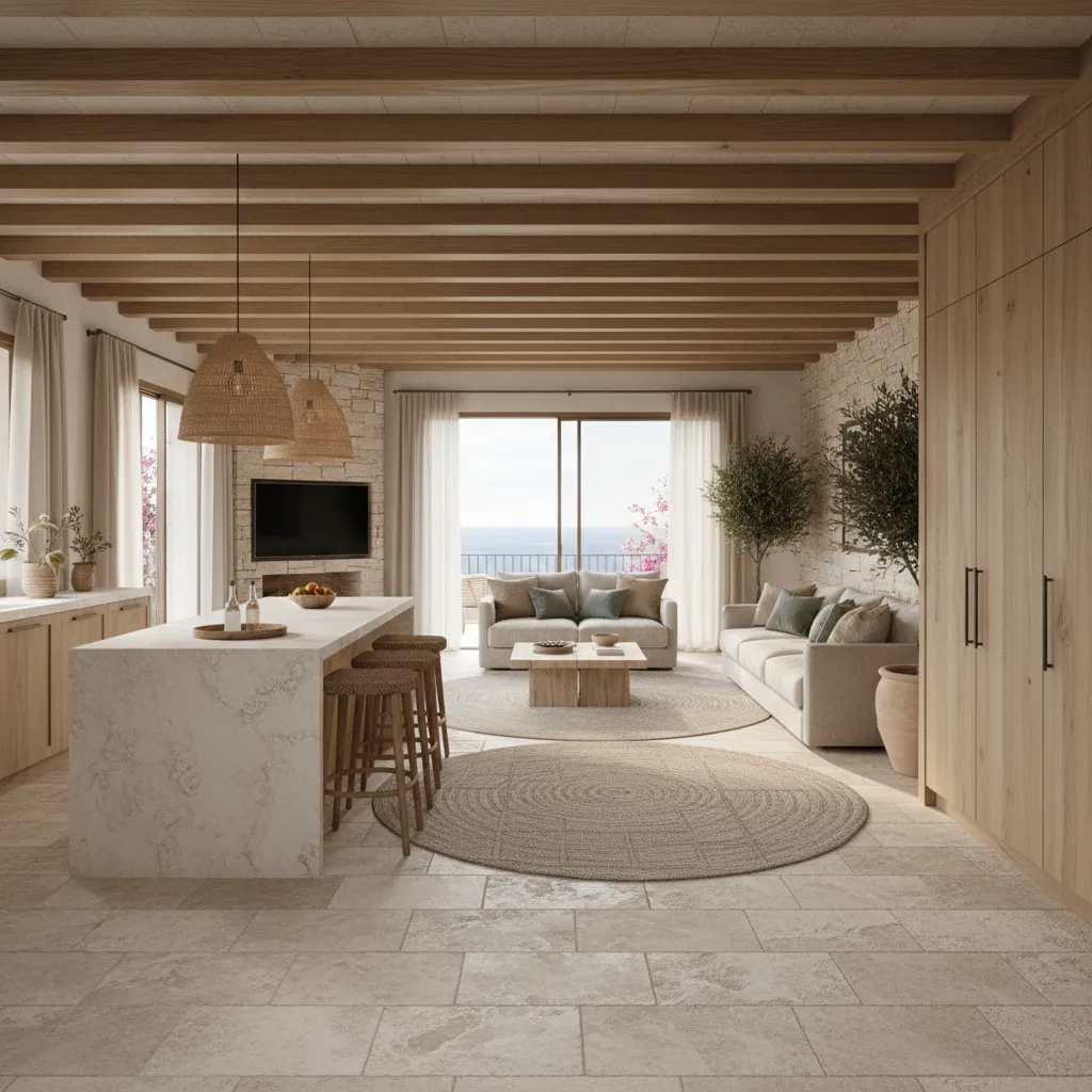 Reforma de apartamento moderno con cocina abierta y diseño mediterráneo