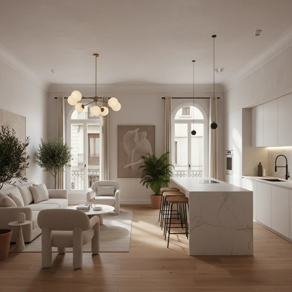 Apartamento reformado en Barcelona con diseño interior moderno y funcional