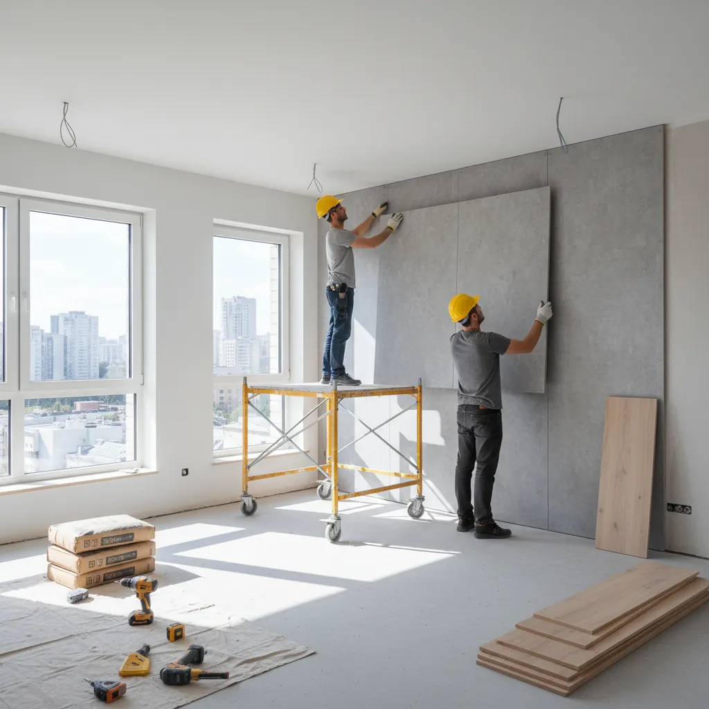 Reforma de interior de vivienda en proceso de obra