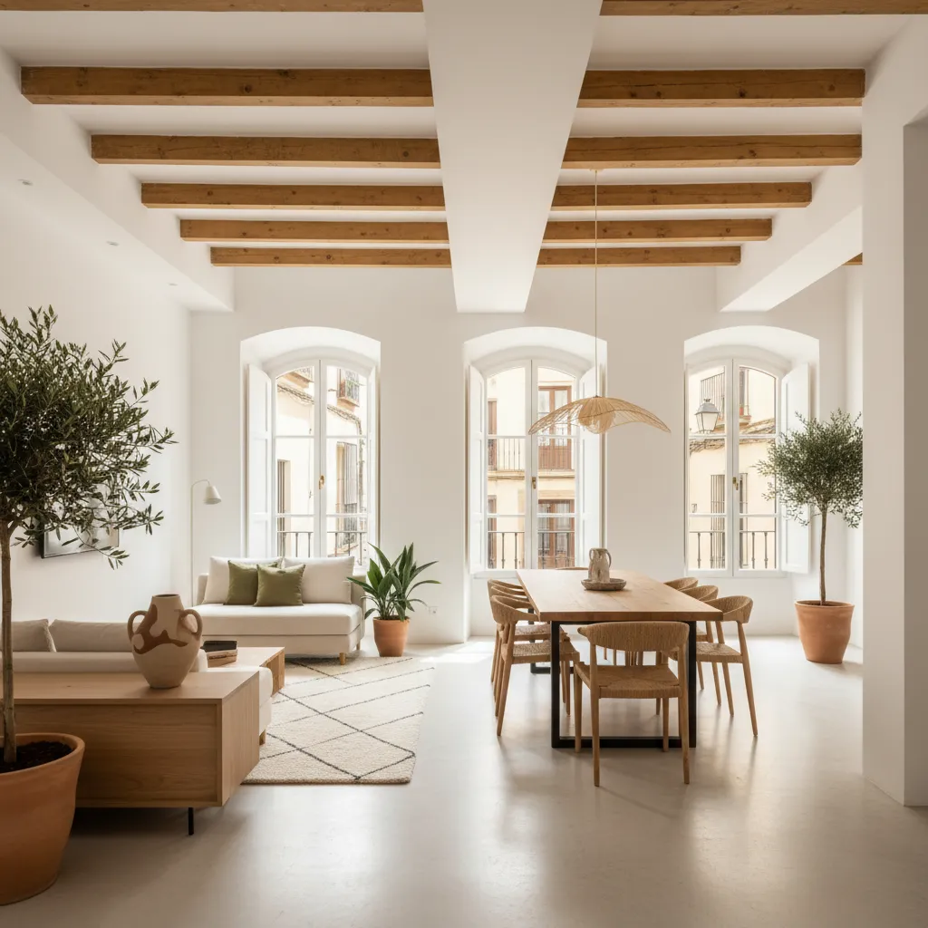 Interior renovado de un piso en Sevilla con decoración contemporánea