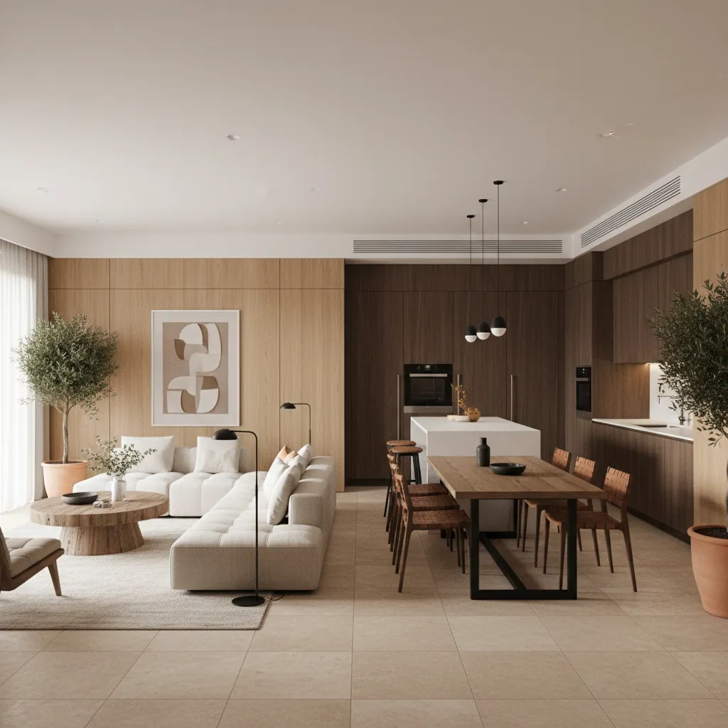 Espacio interior de vivienda moderna resultado de proyecto de interiorismo