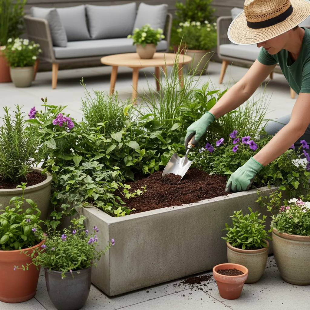 How to Refresh Potting Soil Without Repotting Outdoor Plants