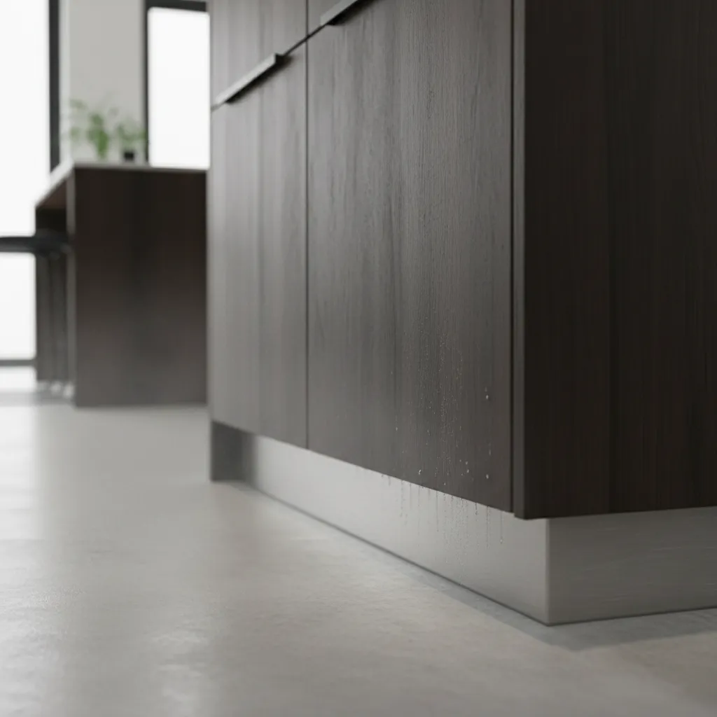 Moisture condensation risk around built-in refrigerator cabinet edges