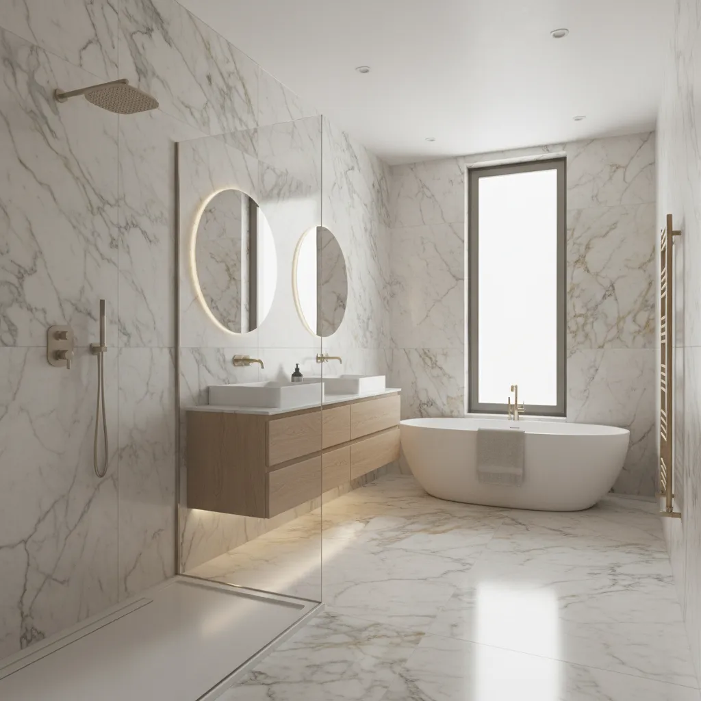 modern renovated bathroom interior representing professional remodeling quality