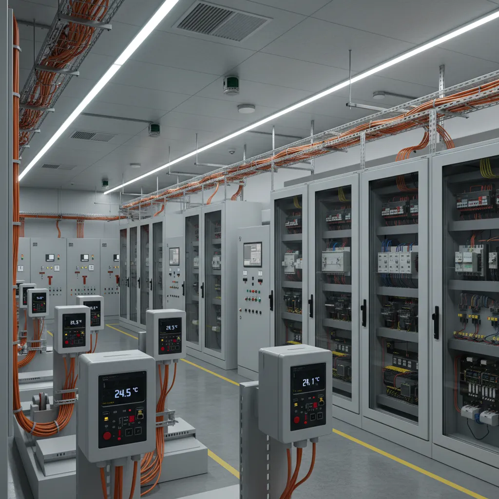 Relay room environmental monitoring sensors and protection cabinets
