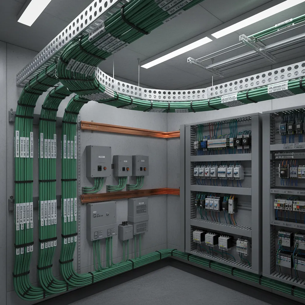 relay room cable management and grounding system installation