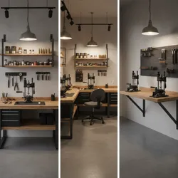 Reloading Room Layout Comparison Bench U Shape and Wall Mounted Setups