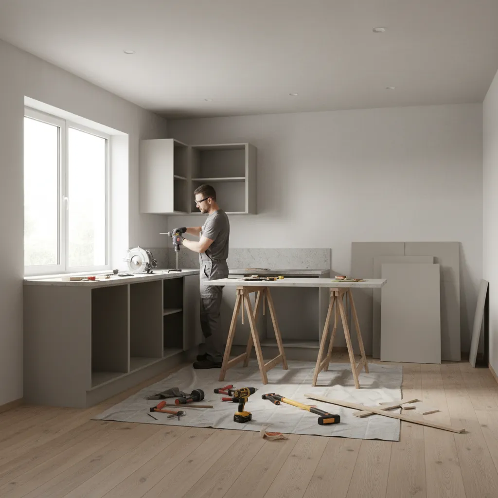 How to Remove Kitchen Cabinets Without Removing Countertop