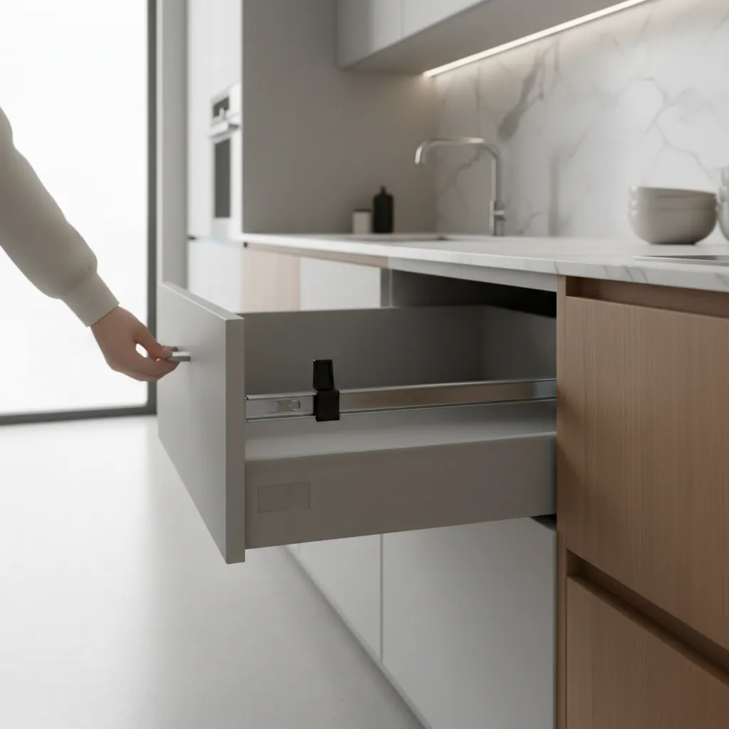 How to Remove Kitchen Drawers With Bottom Slides