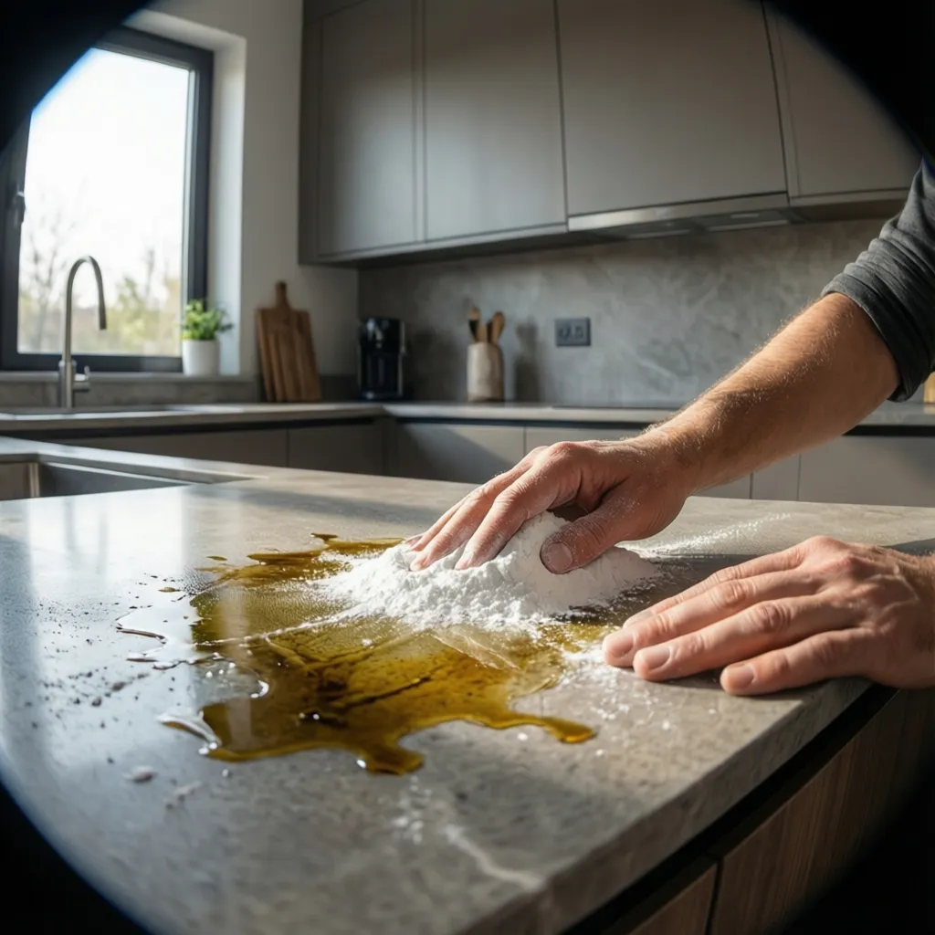 How to Remove Oil Stains from Kitchen Countertops (Without Damaging the Surface)
