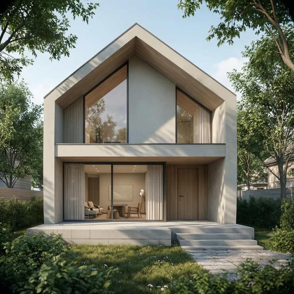 Visualisasi 3D rumah type 36 minimalis