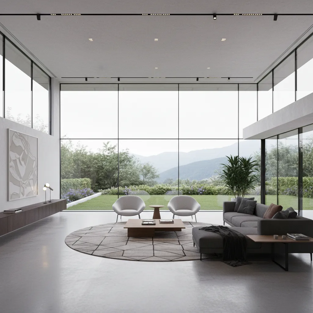 Render 3D realista de una vivienda moderna antes de construirse