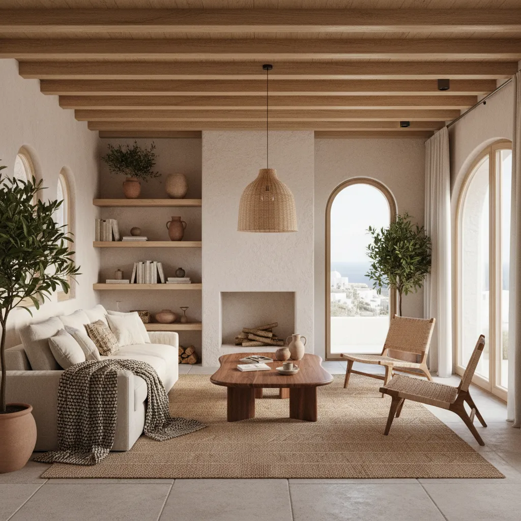 Render realista de un salón moderno diseñado digitalmente