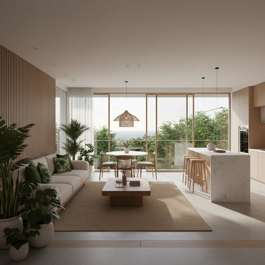 Visualización 3D de diseño interior antes de una reforma