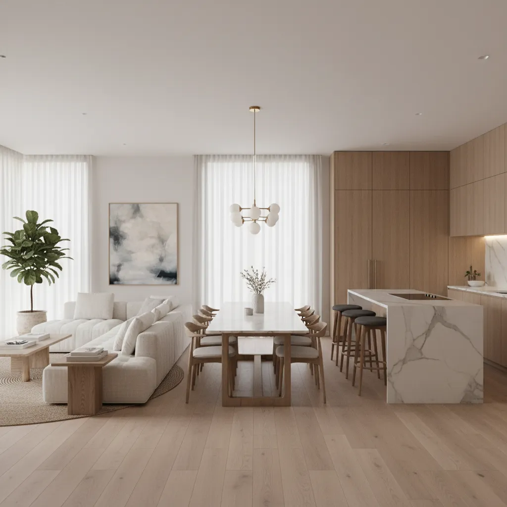 Render 3D realista de una vivienda moderna