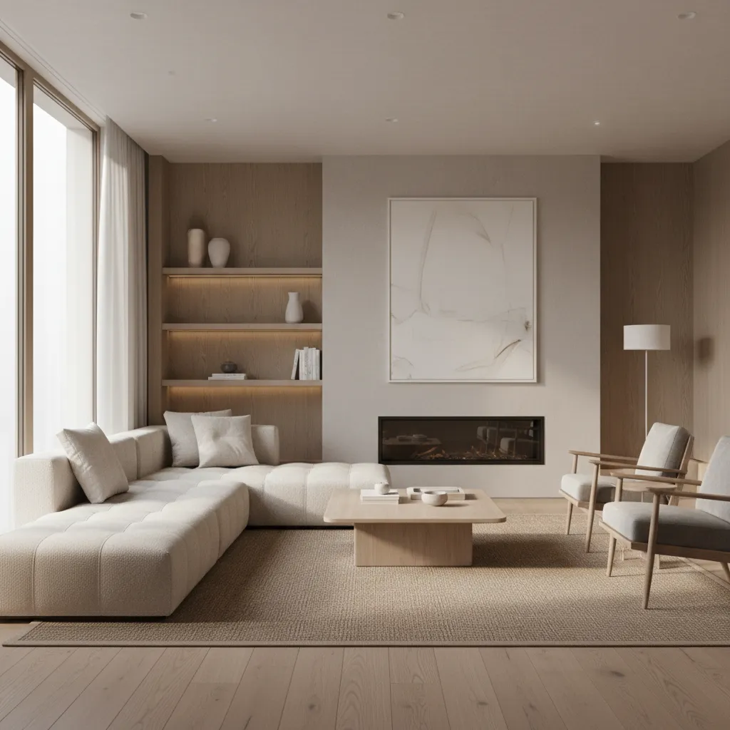 Render realista de un proyecto de interiorismo residencial