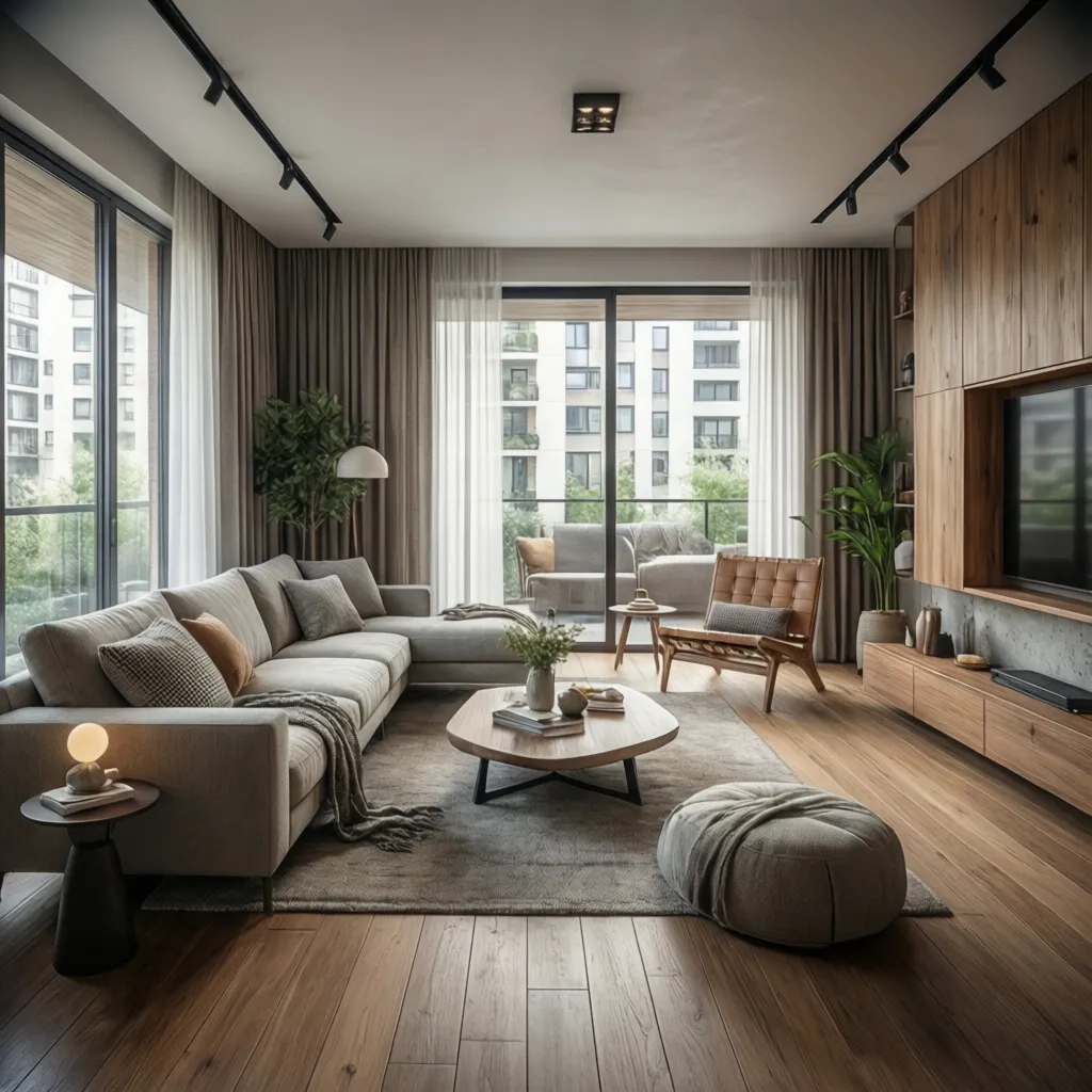 Render 3D de un apartamento moderno diseñado por estudiante