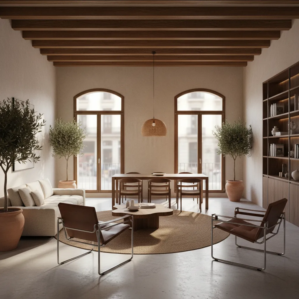 Render 3D realista de un apartamento moderno