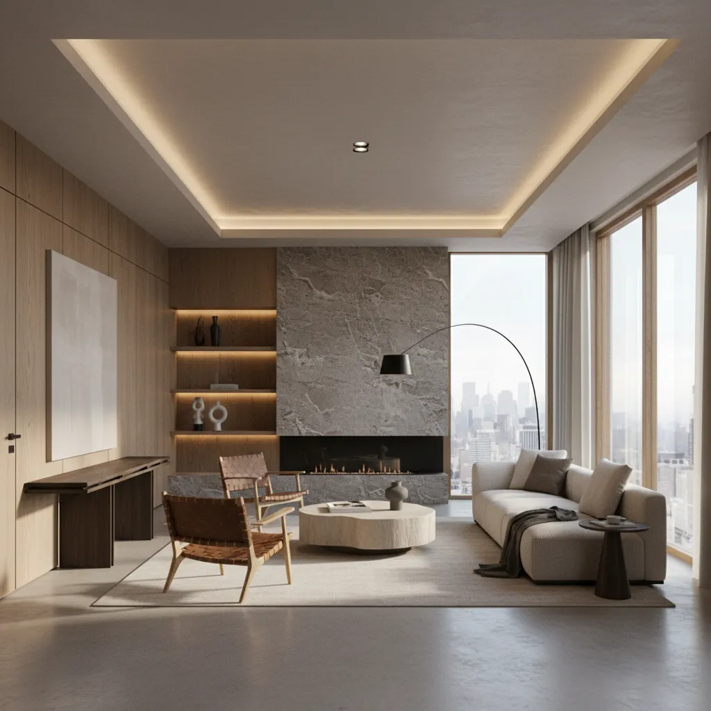 Render 3D de un apartamento moderno diseñado por estudiantes
