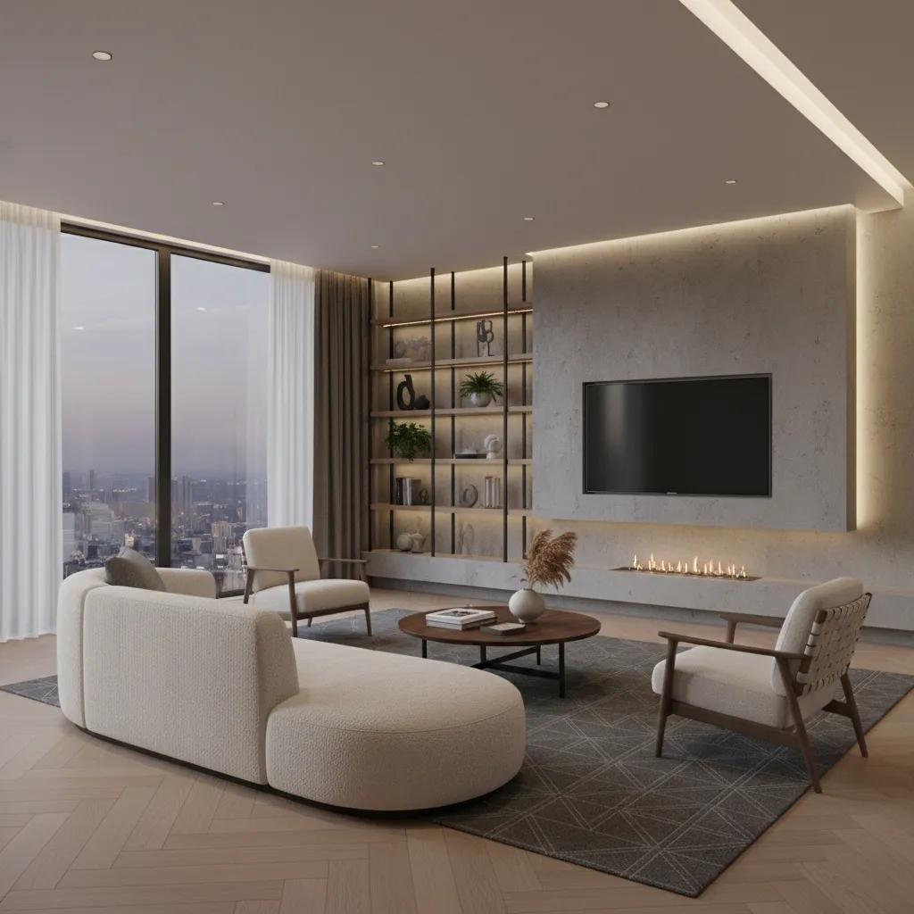 Render 3D de un proyecto de interiorismo creado por un estudiante