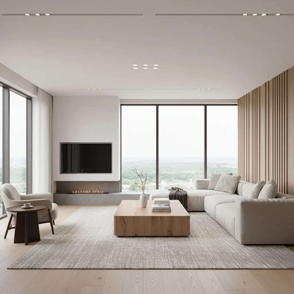 Render realista de proyecto de interiorismo residencial
