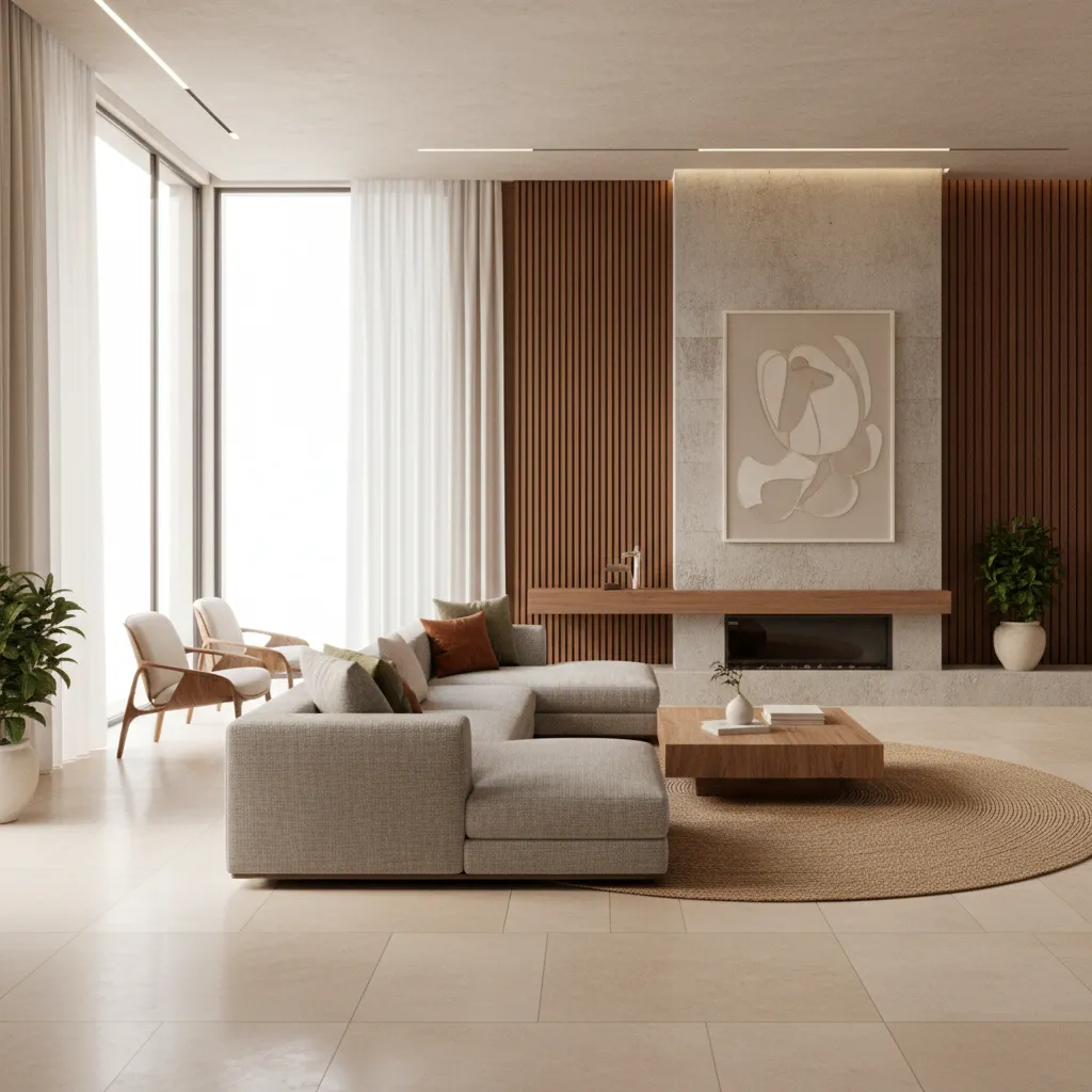 render realista de interior moderno generado digitalmente