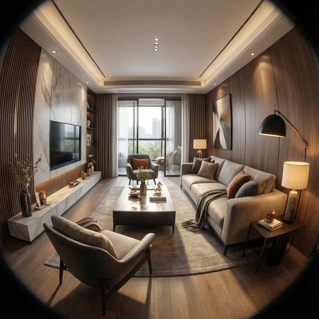 Render 3D de un proyecto de interiorismo residencial