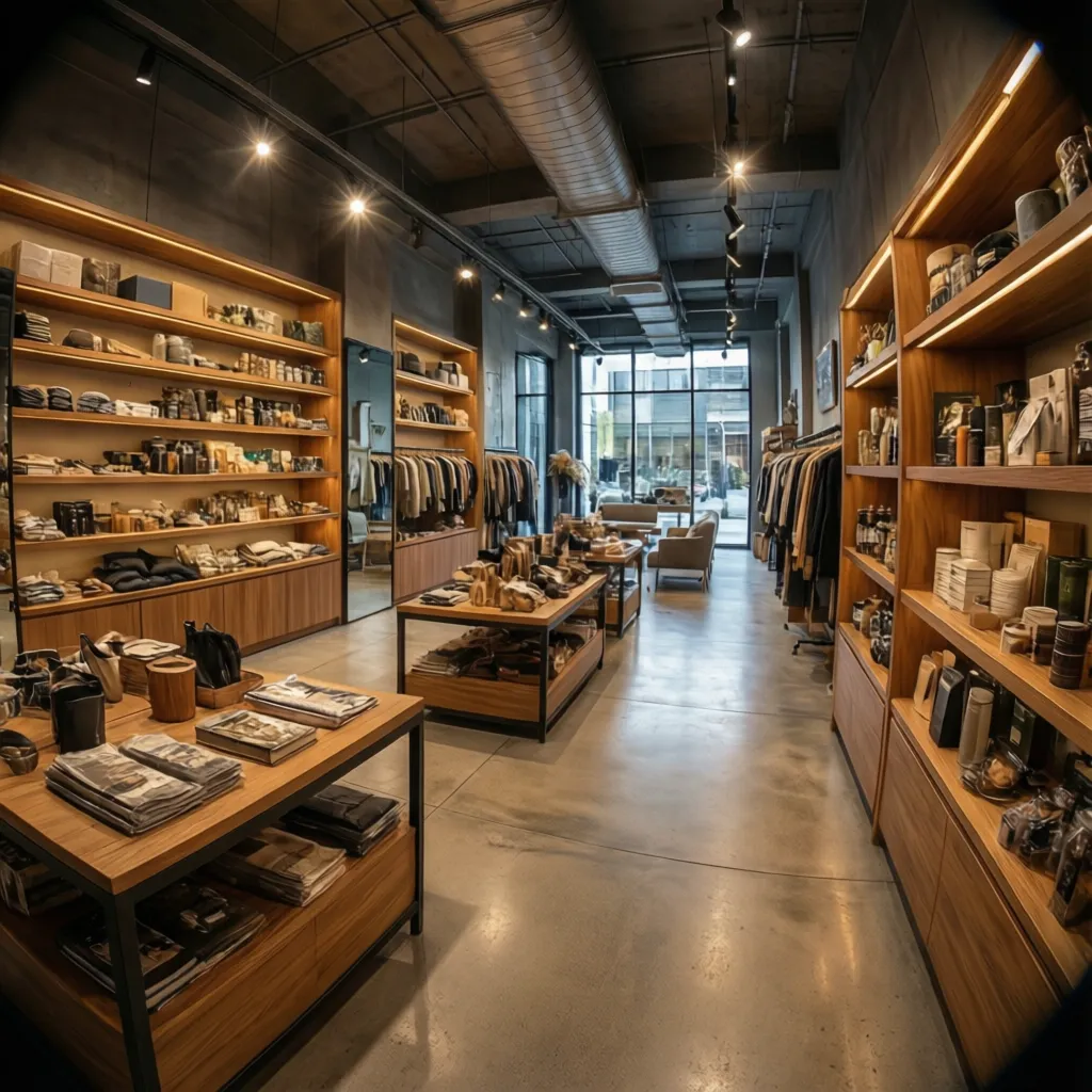 Render realista de un local comercial diseñado digitalmente