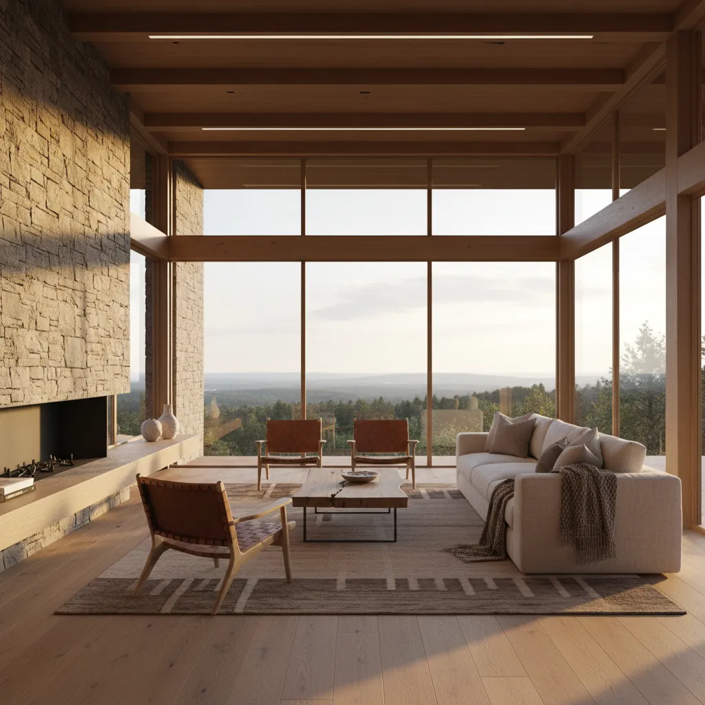 Render realista de una casa moderna generado digitalmente