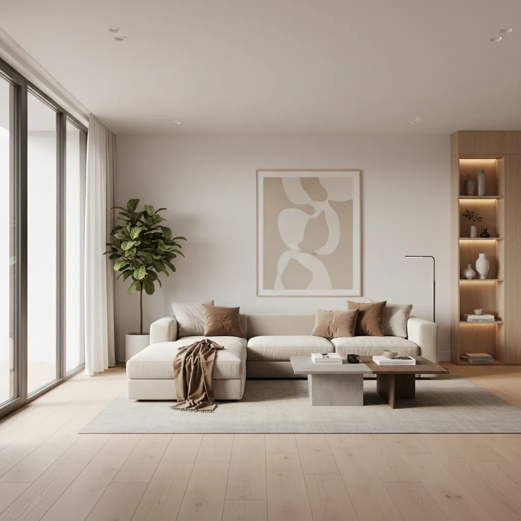 Renderizado realista de una habitación moderna generado por software de diseño